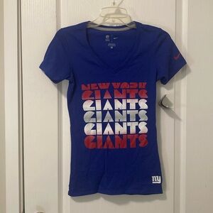 Nike and NFL Properties' New York Giants Women's Short Sleeve Tee in Blue (XS)